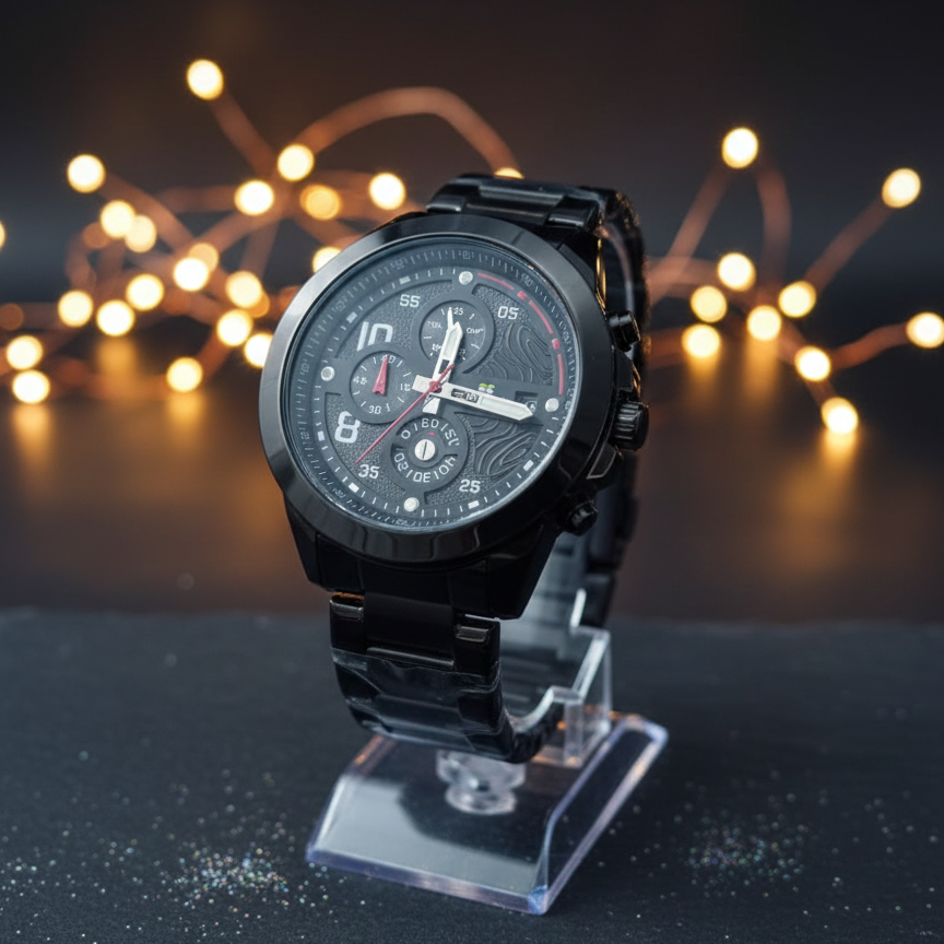 Apex Onyx Sport Chronograph - Matte Black Edition
