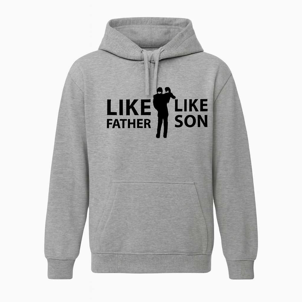 New winter Collection Full Grey Hoodie Father And Son Printed For Men And Boys (Extra Large)