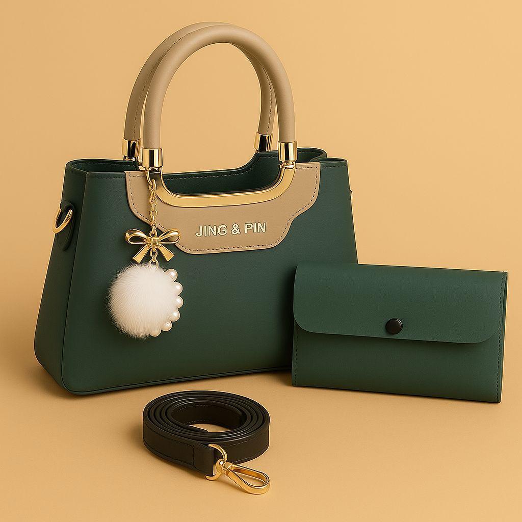 Premium 'JING & PIN' Ladies Handbag Collection with Clutch and Shoulder Strap Option
