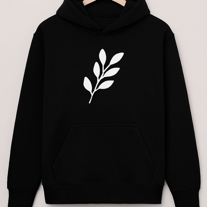 Comfortable Printed Black Hoodie for Men – Premium Fabric & Fit