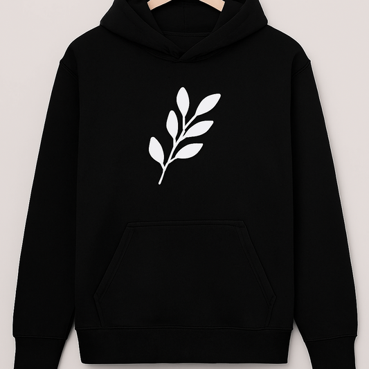 Comfortable Printed Black Hoodie for Men – Premium Fabric & Fit