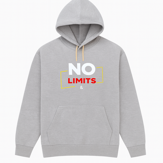 No Limits Grey Hoodie – Premium winter Collection for Men & Boys | Stylish, Comfortable & Casual Wear