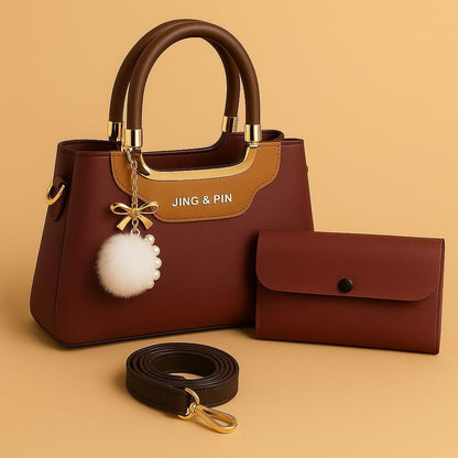 Premium 'JING & PIN' Ladies Handbag Collection with Clutch and Shoulder Strap Option
