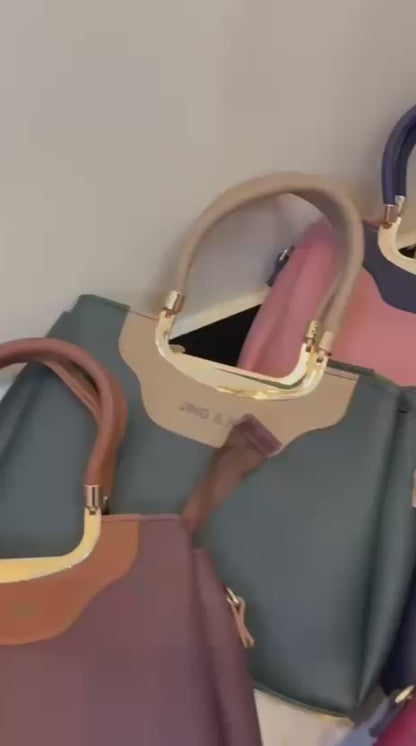 Premium 'JING & PIN' Ladies Handbag Collection with Clutch and Shoulder Strap Option